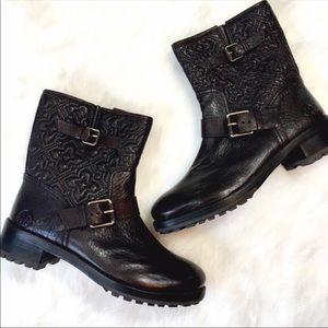 Tory Burch 'Chrystie'  leather Quilted Moto Boot